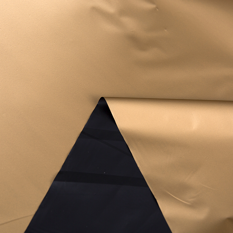 Low Breatable 2 Layer 100 ٪ Lackout TPU Film for Curtain Dark Brown + Black Film Film